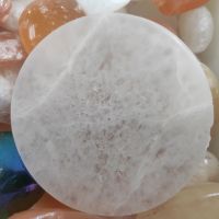 2021Natural Morocco through gypsum board round coaster disc white stone paste chassis stone carving furnishings home decoration