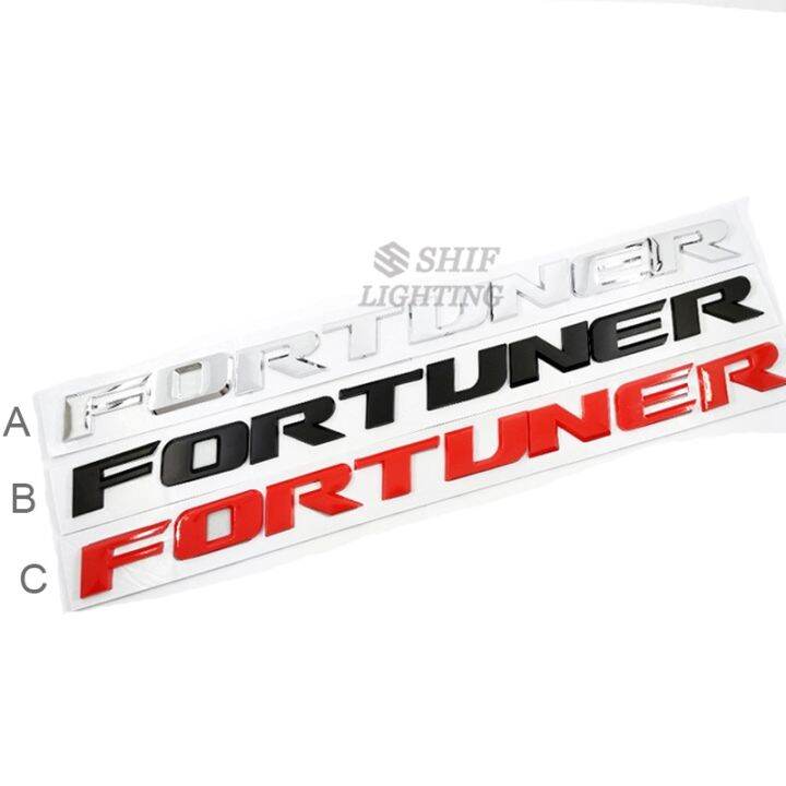 ZR 1 x ABS FORTUNER Letter Car Auto Front Hood Emblem Badge Sticker