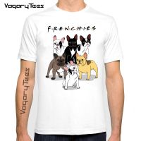 Vagarytees Cute French Bulldog Funny Frenchie Gift T-Shirt Men Short Sleeve Summer Funny Dog Print Casual Tees Cute Tops