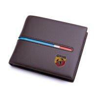 [A Neotype] KUNBABY Top PU Leather Wallet Card Package พร้อมโลโก้โลหะสำหรับ Abarth