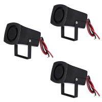 3X 12-24V 6Tones Car Police Fire Alarm Horn Ring Alarm System Siren Speaker Warning Loud Sound Alarm Speaker