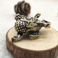 [Fast delivery] Huang Rui Beast Kirin Copper Keychain Pendant Kirin Feng Shui Ornament Kirin Ornament Whole Beast