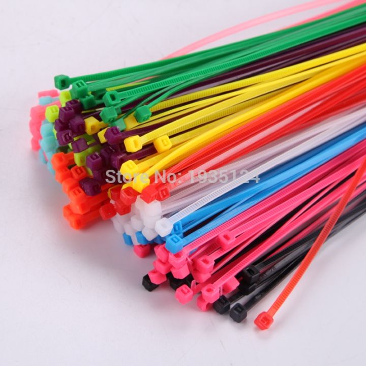 50pcs-package-3x100mm-colorful-factory-standard-self-locking-plastic-nylon-cable-tie