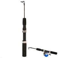 Ice Fishing Pole Carbon Fiber Sea Fishing Rod 20/26in Ultra-short Three Section Fishing Tackle Tools For Saltwater Outdoor Ice