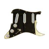 WK-Guitar Pickups SSS 60s Style single coils Alnico 5 Pickups 7-Way Loaded Prewired Golden mirror Pickguard