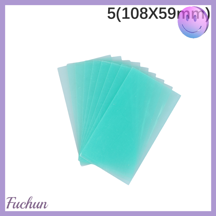 fuchun-แผ่นพลาสติกป้องกันชุด5ชิ้น-pc-สำหรับเปลี่ยนแผ่นกรองหน้ากากเชื่อมเพื่อป้องกันการเชื่อมมืดอัตโนมัติ