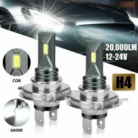 2pcs H 4 LED 10000LM 6000K Super White Headlight Bulbs Conversion Kit Hi-Lo Beam 80W