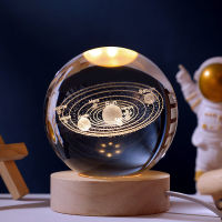 Glowing Planetary Galaxy Astronaut Crystal Ball Night Lights USB Power Desktop Bedroom Decoration Chambre Christmas Kid Gift