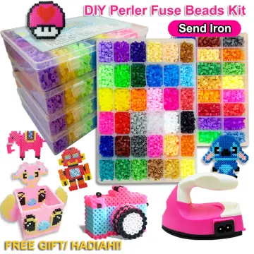 BOKALI Large Fuse Perler Beads Boards Hexagon/Square/Round Pegboards for  Kids