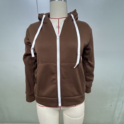 Hoodie For Women Lightweight Zip Up Jacket Plus Size Long Sleeve Hooded Sweatshirt Drawstring Slim Fit Basic Thin Coat Blusa
