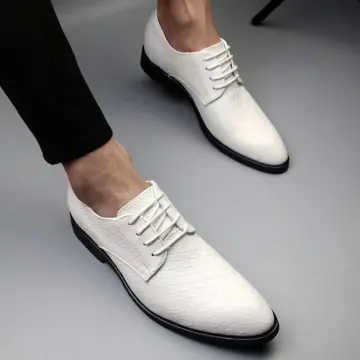 White 2025 leather oxfords