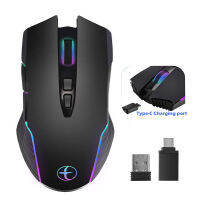 2.4G Wireless Mouse Type-C สำหรับ แล็ปท็อปคอมพิวเตอร์ Silent Click Mice เมาส์ไร้สายแบบชาร์จไฟได้ Plug And Play