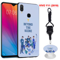 BTS เคสโทรศัพท์สำหรับ VIVO Y11 (2019)/1906/V1930A ซิลิคอนนุ่มกรณีที่มีรูปแบบเดียวกันแหวนและเชือก