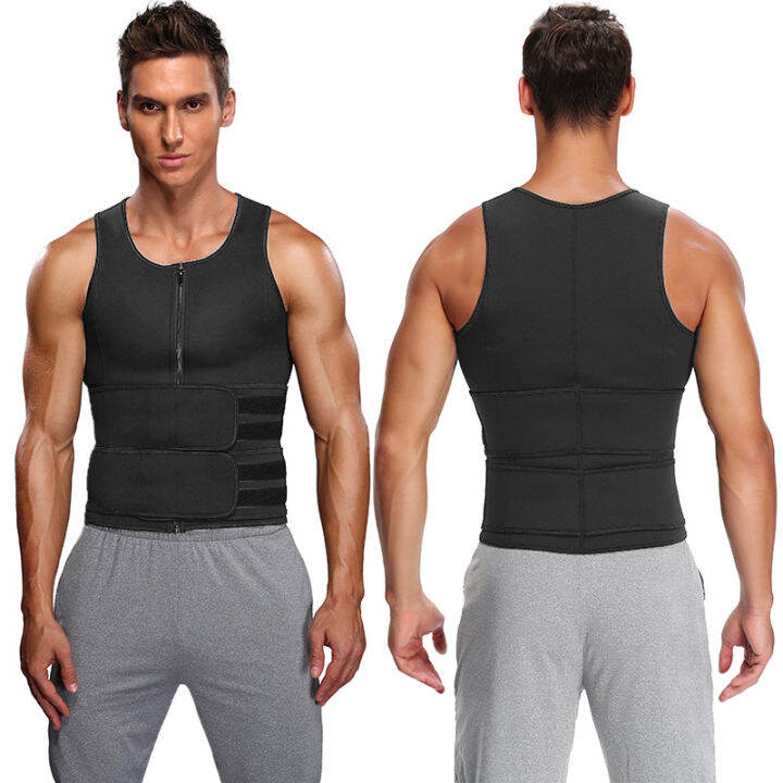 Men waist trainer sauna vest fitness corset abdomen slimming body