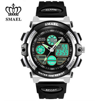 SMAEL LED Display Digital Children Watch 50M Waterproof Kids Sports Watches Multifunction Quartz BoysGirls Students Wristwatch