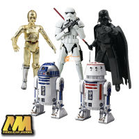 1/12 STAR-WARS ประกอบรุ่น Storm Trooper Sandtrooper Darth-Vader BB-8 R2-D2 C-3PO R5-D4แอ็คชั่นชุด See-Threepio อิมพีเรียล Stormtrooper