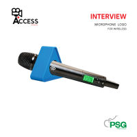 ACCESS INTERVIEW MICROPHONE LOGO FOR WIRELESS-Blue