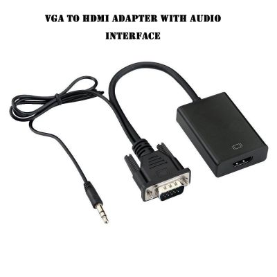 【cw】 to HDMI-compatible Converter Cable 1080P with Audio Output for laptop Projector ！