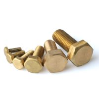 Brass hexagon bolt Brass hex bolt M4 M5 M6 M8 M10 Brass screw Metric Thread