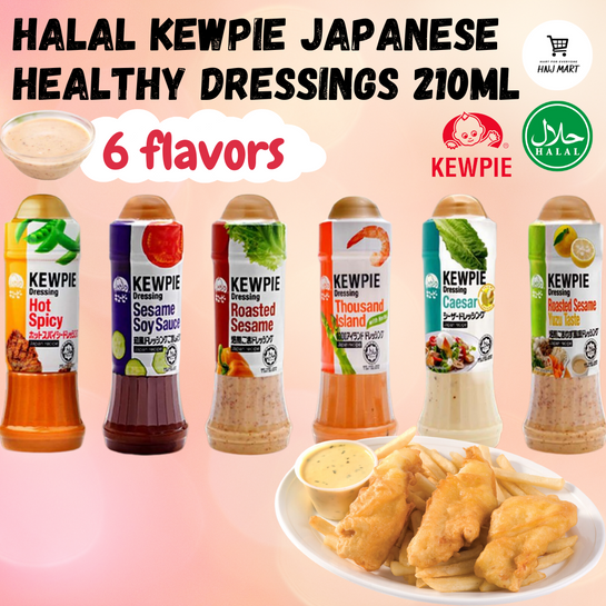 Halal Kewpie Dressing 210ml Roasted Sesame Yuzu Caesar 1000