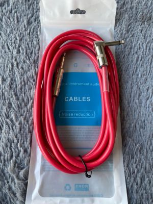 สายแจ็คกีต้าร์ Cable อย่างดี ยาว 3 เมตร ยี่ห้อ Acoustic (สีแดง)
