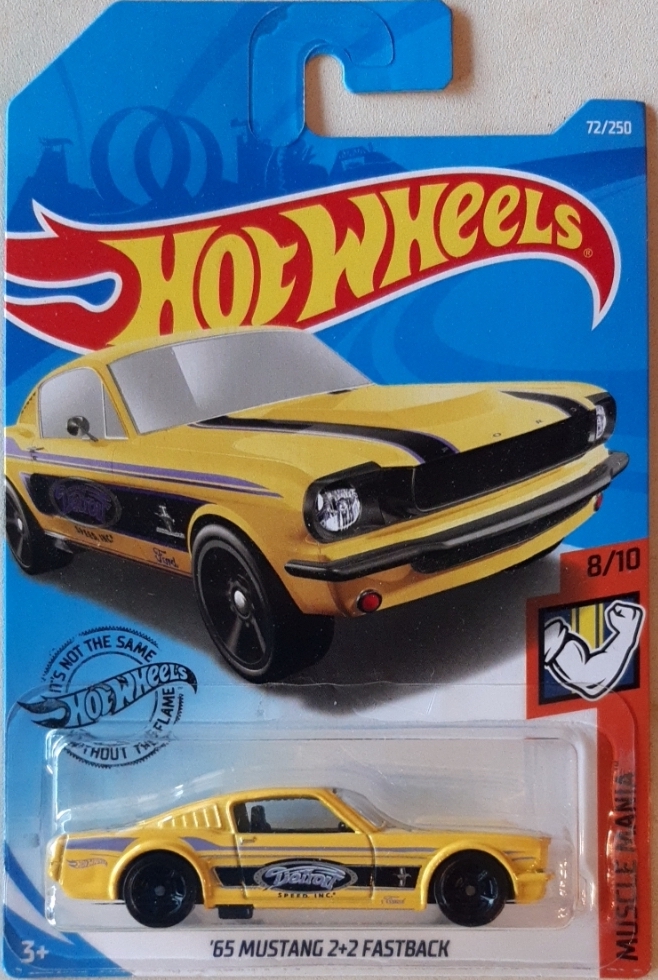 2019 Hot Wheels #72 Muscle Mania '65 Mustang 2+2 Fastback yellow 