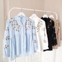 (5L Xxxl XXL XL L M S) BEST SELLER Blouse Embroidery Aviera Blouse Jn