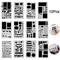 [Foocome]1220 Pcs Bullet Journal Stencil Set Plastic Planner DIY Drawing Template For Diary Notebook Scrapbook DF