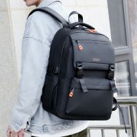 [COD] 2022 new large-capacity backpack mens light schoolbag simple sense travel business trip computer bag