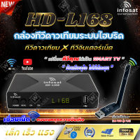 INFOSAT กล่องดาวเทียม รุ่น HD-L168 Wi-Fi KIT Auto OTA C&amp;Ku พร้อม INFOSAT USB WiFi