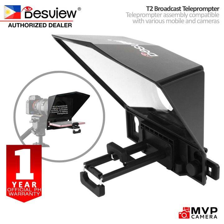 Desview T2 Broadcast Teleprompter Smartphone and Tablet MVP CAMERA