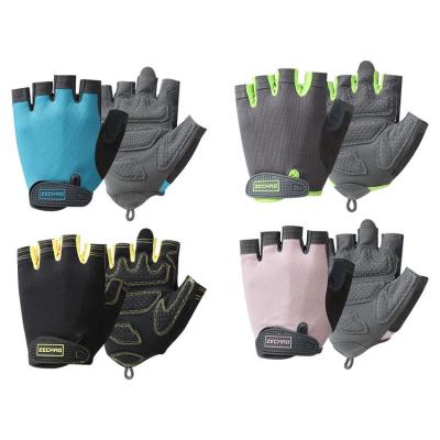 Bike Riding Gloves Fingerless Bike Gloves Shock-Absorbing Half Finger Gloves For Cycling Adjustable Anti-Slip Breathable For Outdoor Training carefully