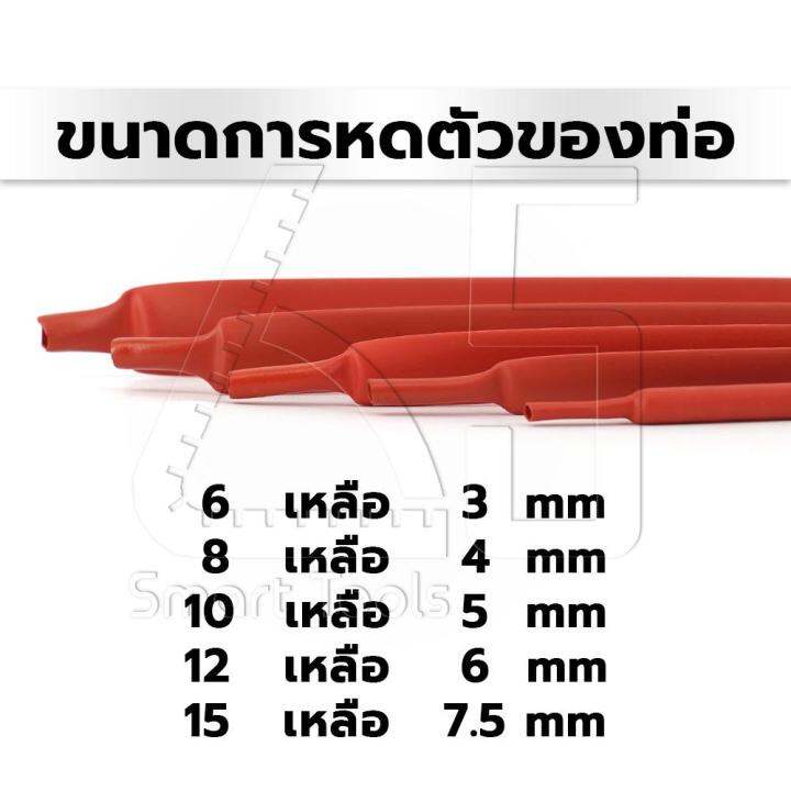 inntech-ท่อหด-heat-shrink-tube-ท่อหดหุ้มสายไฟ-แบบไม่มีกาวใน-audio-grade-สีแดง-ขนาดเส้นผ่านศูนย์กลาง-10-มม-ความยาว-1-2-5-8-10-เมตร