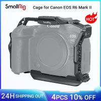 Smallrig โครงใส่กล้อง R6 Mark II สำหรับ Canon EOS R6 Mark II พร้อมรางคู่แบบ NATO ถอดได้อย่างรวดเร็วแผ่นระบายความร้อนสำหรับไมค์ไฟ-4159