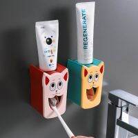 Automatic Toothpaste Dispenser Wall Mount Squeezers Waterproof Cleaning Teeth Lazy Tool Without Punching Bathroom Accessories