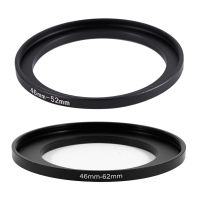 2pcs Camera Parts Lens Filter Step Up Ring Adapter Black - 46mm-62mm &amp; 46mm-52mm