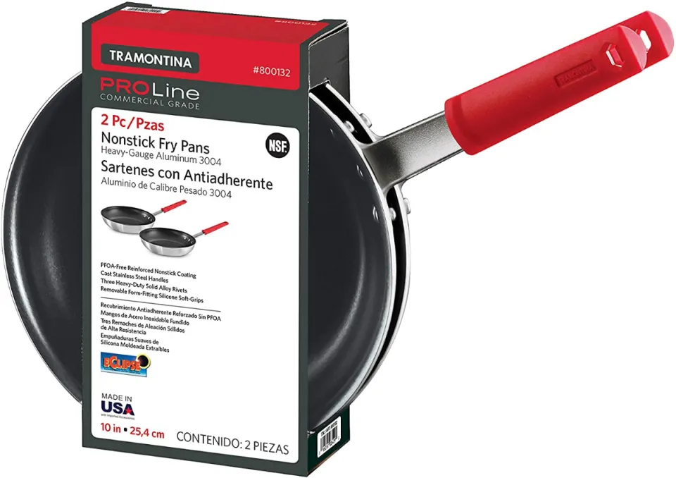 Tramontina Aluminum Nonstick Restaurant Professional 2-Piece 10 Fry Pan  Set, Satin