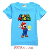 New Game Super Mario Fashion Kids Childrens Short Sleeve Clothing Graphic Girls T-shirt Tops Boys T-shirt