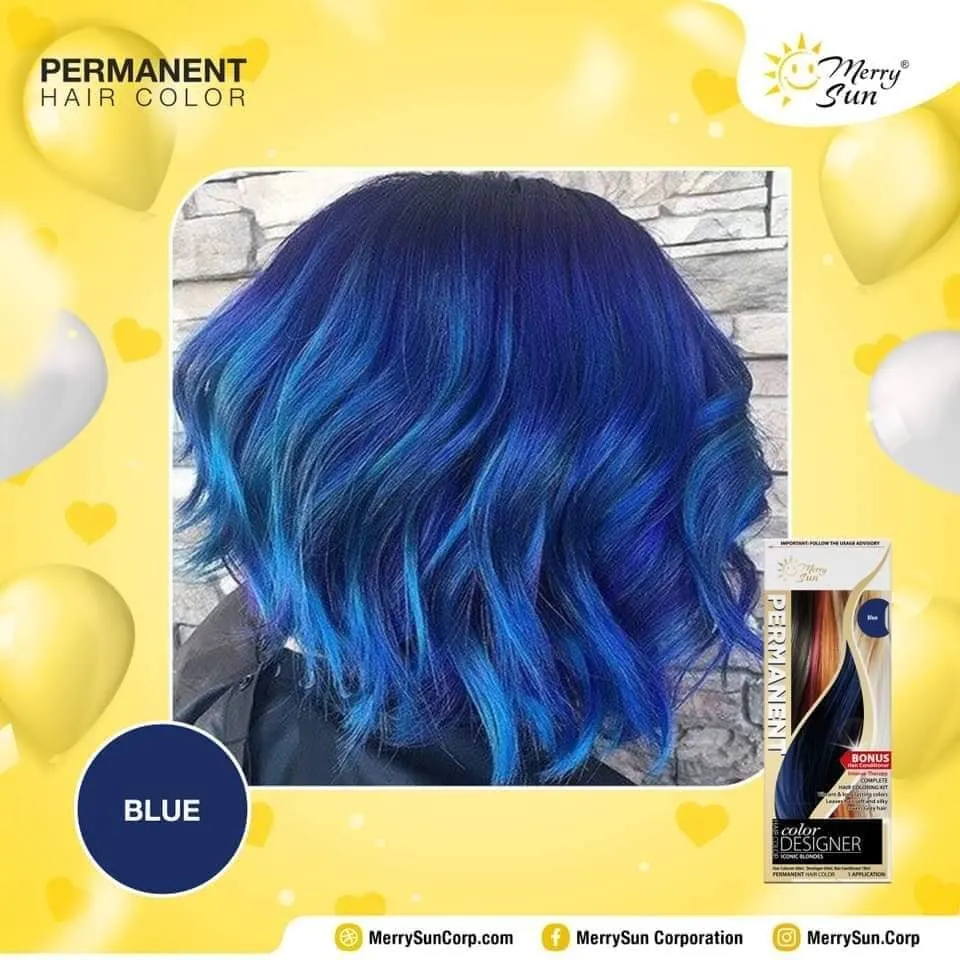 Best Selling Blue Permanent Hair Color | Merrysun | Lazada PH