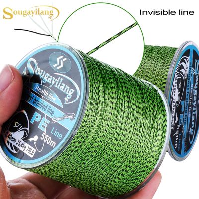 （A Decent035）Sougayilang Top Quality 4 Strands Speckled Braided Fish Line 150M 350 550M 20-78LB Smooth Durable Carp Fishing Ice Sea Cord