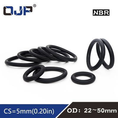20PC/lot Rubber Ring NBR Sealing O-Ring CS5mm OD22/25/28/30/32/34/35/36/38/40/42/45/48/50mm Nitrile O Ring Seal Oring Gasket Gas Stove Parts Accessori