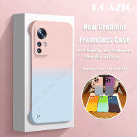 ROAZIC Gradient กล่องพลาสติกแข็งไร้กรอบสำหรับ Xiaomi Mi 12/Xiaomi Mi 12 Pro เคสโทรศัพท์สีสันสดใสแบบบางเฉียบฝาครอบกล้องเคสกันกระแทก