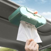Car Sun Visor Mounted ABS Tissue Box Cover Holder for Car Interior