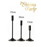 {6shop Department Store} Shining Party เชิงเทียนโลหะสีดำงานแต่งงาน Centerpieces เชิงเทียนงานแต่งงานคริสต์มาสบาร์ตกแต่งบ้าน