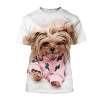 New Cute Animal Pet Dog Australian Terrier 3d Printing Mens Womens Childrens T-shirt Breathable Light Summer Sports Top