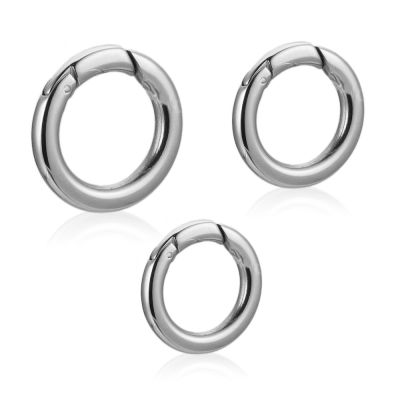 ✽◊❍ Stainless Steel O Ring Spring Clasps Waterproof Round Carabiner Keychain Bag Clips Hook Dog Buckles Connector for DIY Jewelry