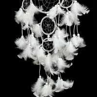 【cw】 New Creative New Style White Moonlight Dream Catcher Pendant Fashion Simple Handmade Dreamcatcher Wind Chimes Pendant 【hot】