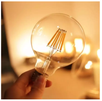 หลอดวินเทจ LED Filament Bulb G95-4W/2200K กระจกสีชาทอง (แพค 6 หลอด)