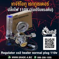 เกจ์ซีโอทู เรกกูเรเตอร์ ปลั๊กไฟ 110V (รุ่นปรับแรงดัน) Regulator co2 heater normal plug 110v