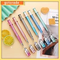 GOTORADE 6Pcs กลองสำหรับทำงาน ปากกาน่ารักๆ พลาสติกสำหรับตกแต่ง ปากกาแปลกใหม่ สร้างสรรค์และสร้างสรรค์ ปากกาสำหรับเขียน ออฟฟิศสำหรับทำงาน